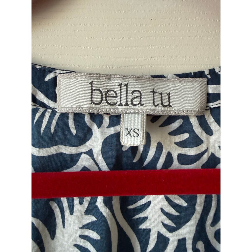 Bella Tu Cotton Resort Dress Beaded Trim Coastal Vacation Bohemian Size XS - Picture 7 of 9